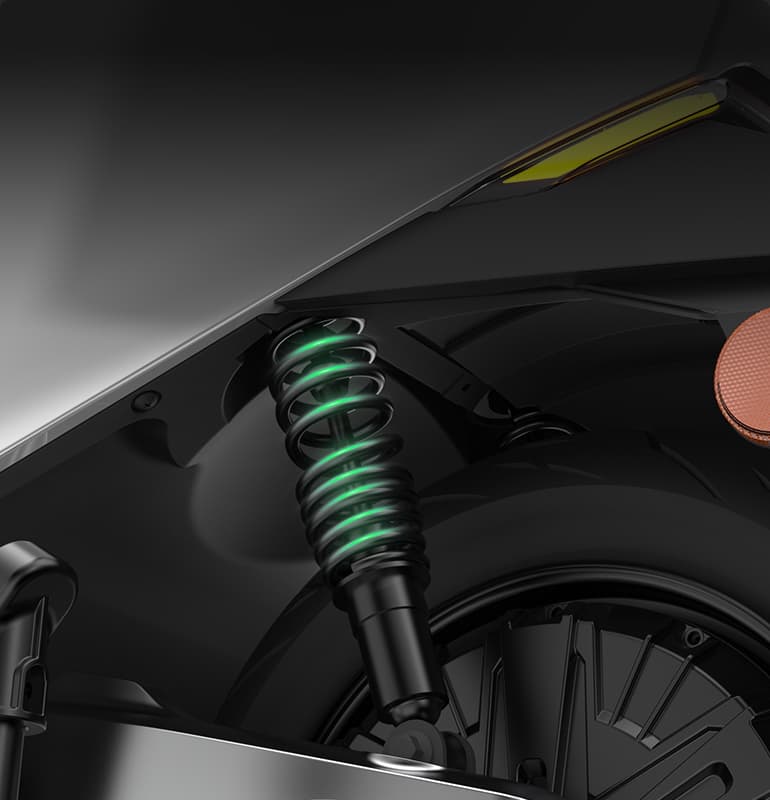 Shock Absorption System 
 Conquer Bumpy Roads with Ease